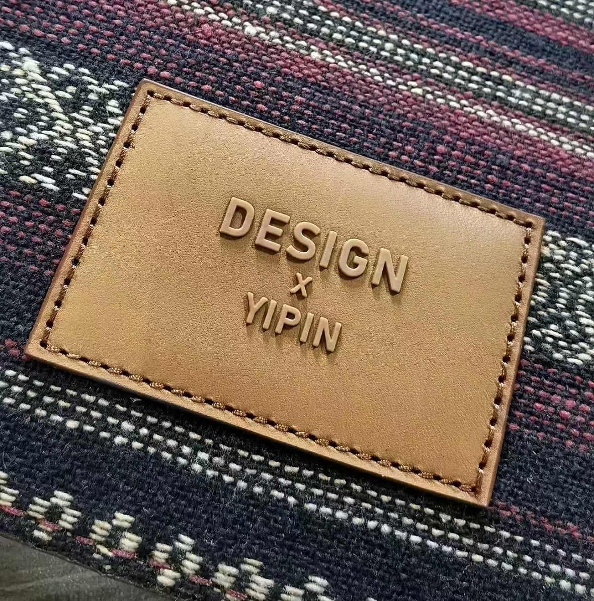 EP TRIM custom leather patch sample — plate 07