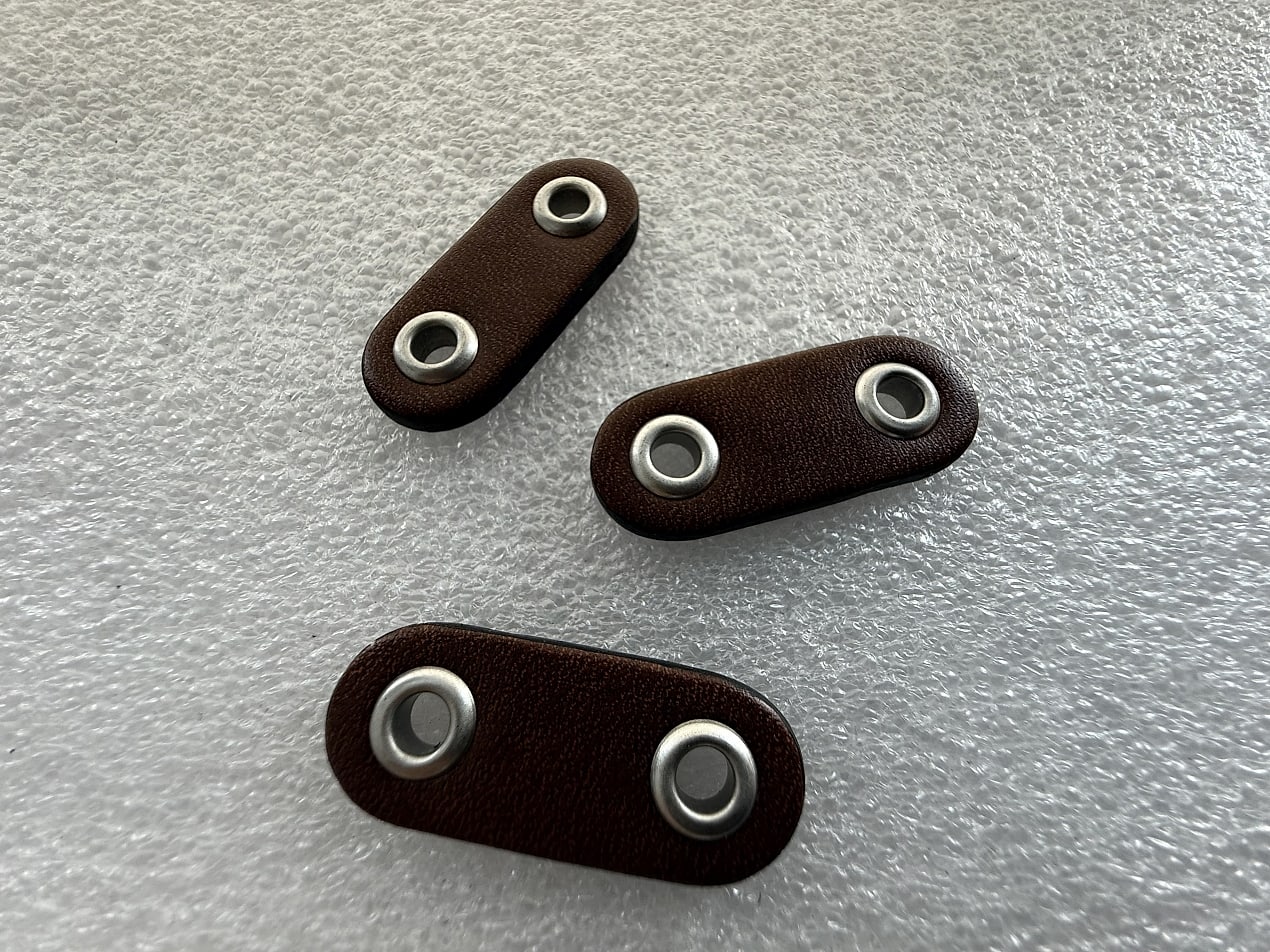 EP TRIM custom leather patch sample — plate 11
